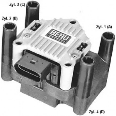 Катушка зажигания VW T5 2.0i/Caddy III 1.2TSI 03-15 (ZSE003)