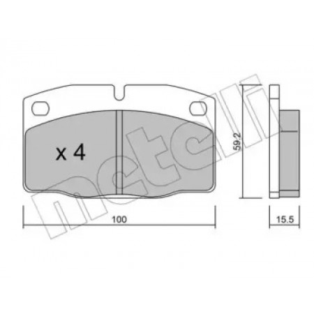 Колодки гальмівні (передні) Opel Ascona B/C 75-88/Corsa A/Omega A/Vectra A 83-95/Kadett D/E 79-93 (22-0044-0)