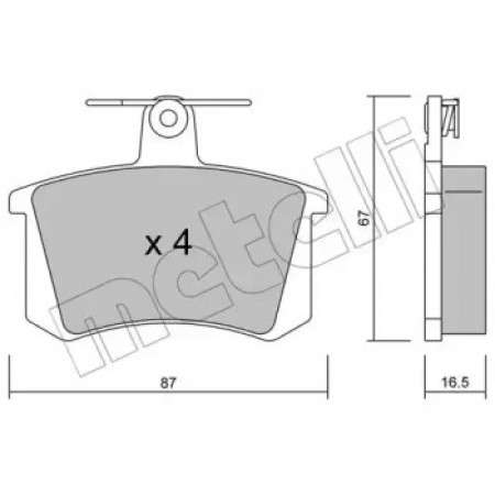 Колодки гальмівні (задні) Audi 80/90 82-96/A4 95-01/A6 94-97/A8 94-02/Fiat Croma 85-96 (22-0048-0)