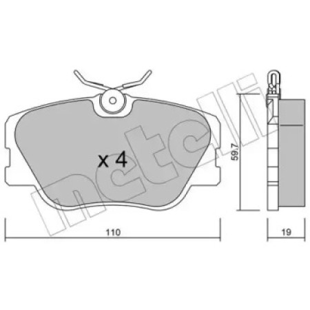 Колодки тормозные (передние) MB 100 (W201)/124 (W124) 84-93/E-class (W124/S124/C124/A124) 93-98 (22-0061-0)