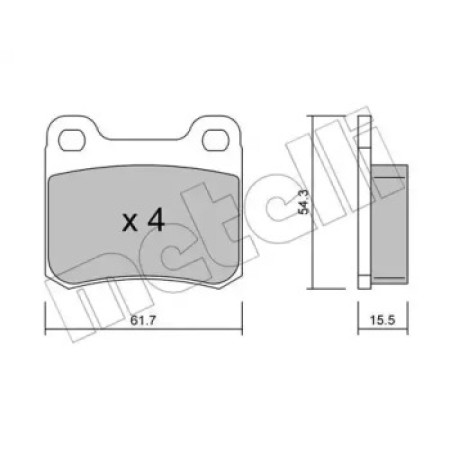 Колодки тормозные (задние) MB C-class (W202/S202)/E-class (W124/S124/C124) 93-00/MB 100 (W201) 85-93 (22-0092-1)