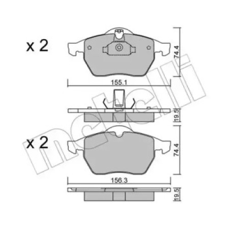 Колодки тормозные (передние) Opel Astra G 99-02/Vectra B 95-03/Calibra A 91-97/Saab 9-3 98-09 (22-0118-0)