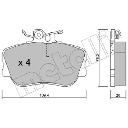 Колодки тормозные (передние) MB C-class (W202/S202) 93-01 (22-0158-0)