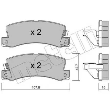 Колодки гальмівні (задні) Toyota Camry 86-01/Avensis 97-03/Carina 87-97/Lexus RX 98-03/ES 89-01 (22-0161-1)