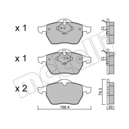 Колодки тормозные (передние) Audi A4 94-01/VW Passat B5 96-00 (22-0181-1)