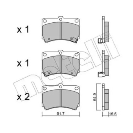 Колодки тормозные (передние) Kia Rio 00-05/Mazda 323 89-98/121 II 90-96 (22-0196-0)