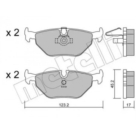 Колодки гальмівні (задні) BMW 5 (E39) 95-04 (22-0210-0)