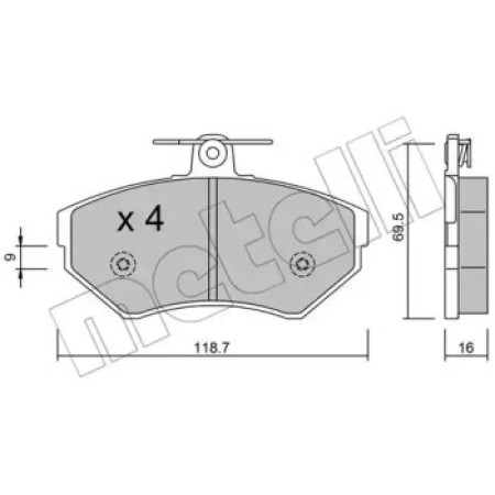 Колодки тормозные (передние) Seat Cordoba/Ibiza/VW Caddy/Golf/Polo 91-04 (22-0215-1)