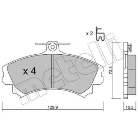 Колодки тормозные (передние) Mitsubishi Colt 04-12/Carisma/Space Star/Volvo S40/V40 95-06/Smart 04- (22-0216-0)