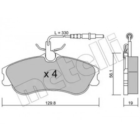 Колодки тормозные (передние) Citroen Berlingo 96-11/Xsara/Peugeot 306 93-05/Partner 96-15 (+датчики) (22-0217-0)