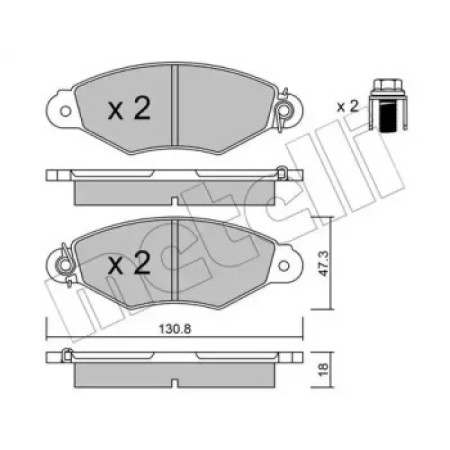 Колодки гальмівні (передні) Citroen Xsara 97-05/Nissan Kubistar 03-/Renault Kangoo 97- (22-0253-0)