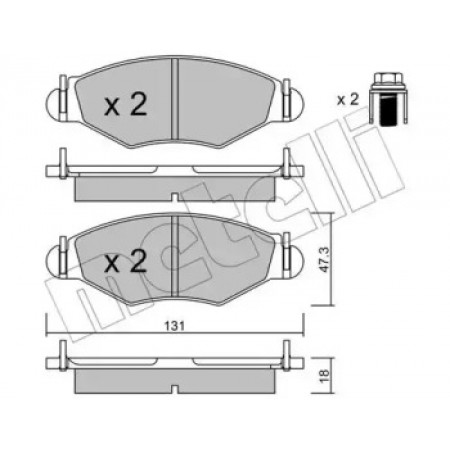 Колодки тормозные (передние) Peugeot 206 98-/Peugeot 206+ 09-13/Peugeot 306 93-01 (22-0254-0)