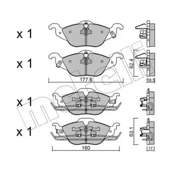 Колодки тормозные (передние) Opel Astra G 98-09/Chevrolet Corsa 94-02 (22-0257-0)