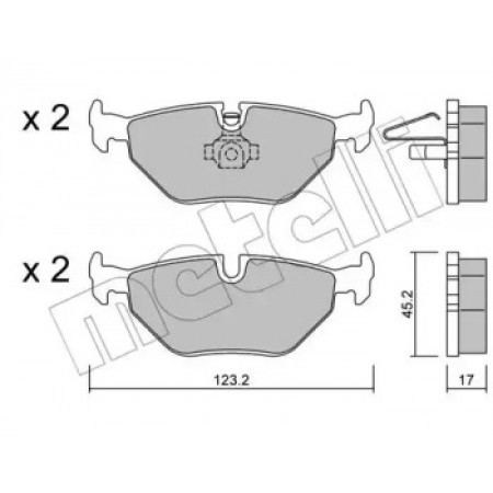 Колодки гальмівні (задні) BMW 3 (E46) 98-07/Z4 (E85/E86) 03-09/Rover 75 99-05/Saab 9-5 97-09 (22-0261-0)