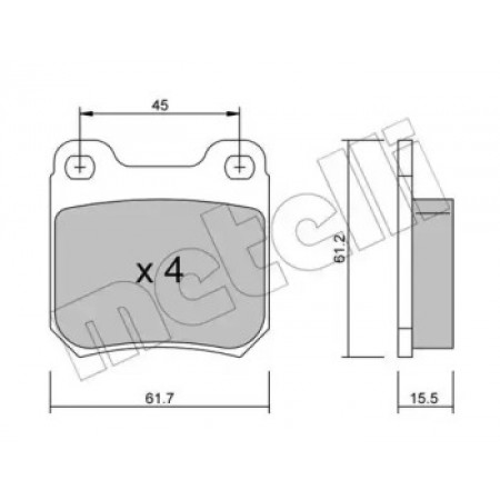Колодки тормозные (задние) Opel Omega A/B 86-03/Vectra B 95-03/Senator A/B 84-93 (22-0275-0)