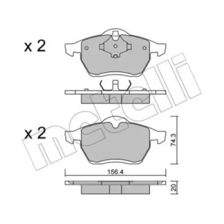 Колодки тормозные (передние) Ford Galaxy 95-15/Seat Alhambra 96-10/VW Sharan 95-10 (22-0279-0)