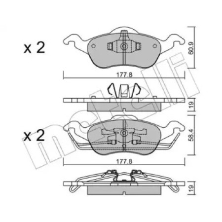 Колодки гальмівні (передні) Ford Focus 98-05 (22-0291-0)