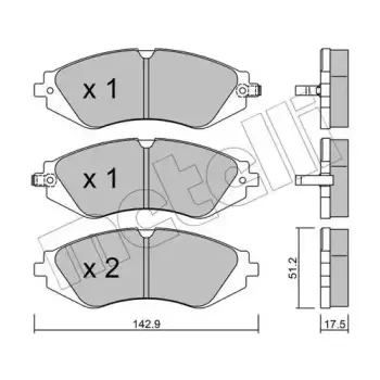 Колодки гальмівні (передні) Chevrolet Epica 05-/Astra 99-11/Daewoo Nubira/Leganza 97-/Rezzo 00- (22-0294-0)