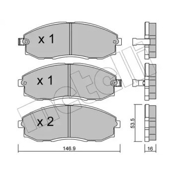 Колодки тормозные (передние) Hyundai H-1 97-07 (22-0297-0)