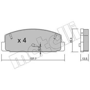 Колодки тормозные (задние) Mazda 6 02-13/Mazda 323 91-04/626 III/V/RX-7 84-02 (22-0302-1)