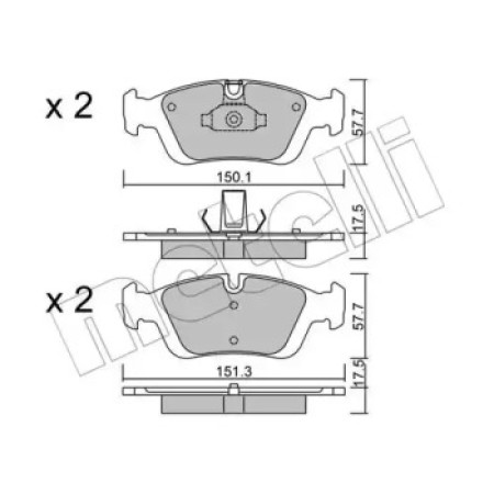 Колодки тормозные (передние) BMW 3 (E36/E46) 90-05 (22-0312-0)