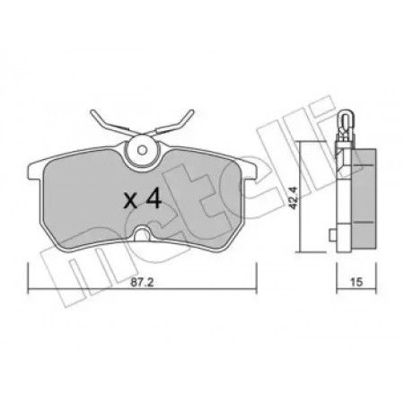 Колодки гальмівні (задні) Ford Focus 98-05/Fiesta V/VI 05- (22-0317-0)