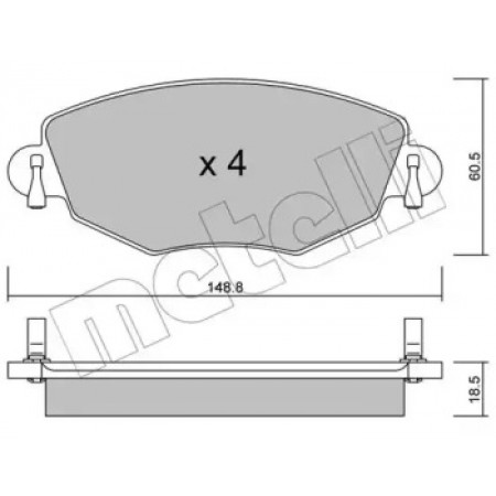 Колодки тормозные (передние) Ford Mondeo III 00-07/Jaguar X-Type 01-09 (22-0318-0)