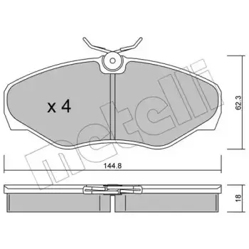 Колодки тормозные (передние) Renault Trafic II/Opel Vivaro A/Nissan Primastar 01- (22-0338-2)
