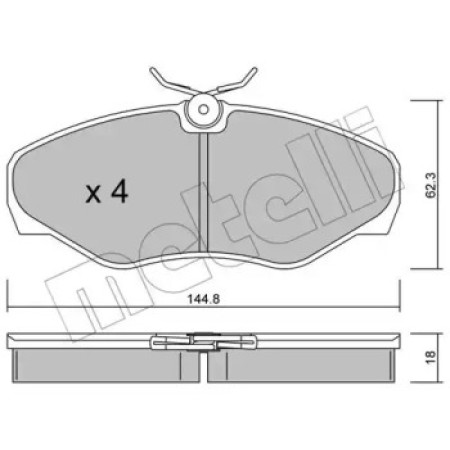 Колодки гальмівні (передні) Renault Trafic II/Opel Vivaro A/Nissan Primastar 01- (22-0338-2)