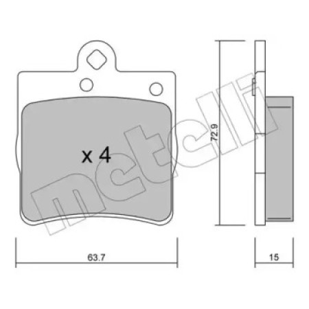 Колодки тормозные (задние) MB (W202/S202/W203/S203/CL203/C208/C209/S124/W210/R170/R171) 93-11 (22-0343-0)