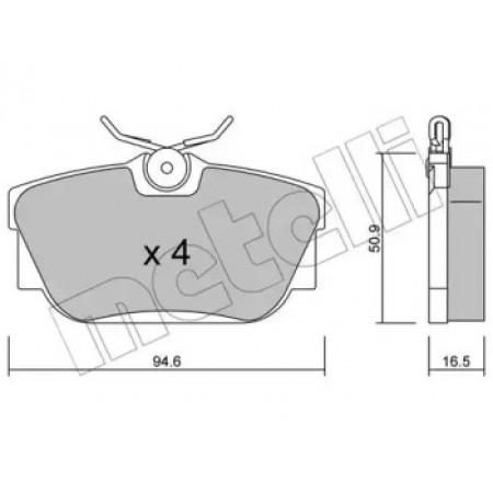 Колодки тормозные (задние) VW T4 R15 90-00 (22-0346-0)