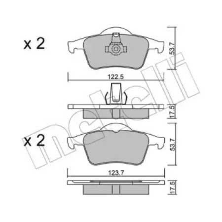 Колодки тормозные (задние) Volvo S60 00-10/S70 97-00/S80 98-06/V70 95-08/XC70 Cross Country 97-07 (22-0348-0)