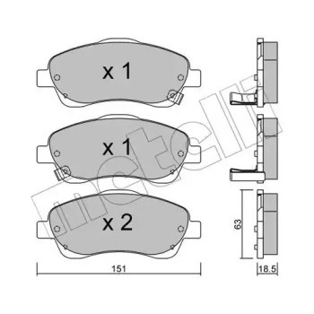 Колодки тормозные (передние) Toyota Avensis 03-08/Corolla Verso 04-09 (22-0450-0)