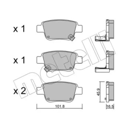 Колодки гальмівні (задні) Toyota Avensis 03-08/Corolla Verso 04-09 (22-0451-0)