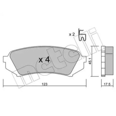 Колодки тормозные (задние) Toyota Land Cruiser 100 98-07/Lexus LX II 98-08 (22-0453-0)