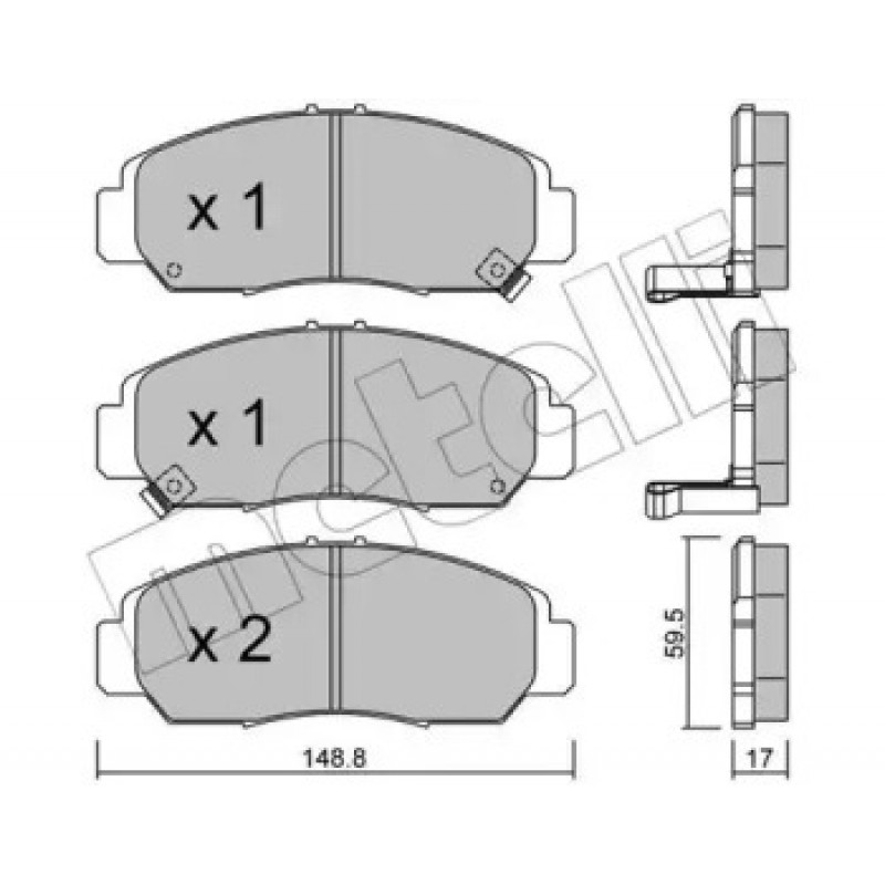 Колодки гальмівні (передні) Honda Civic VIII 06-/FR-V 04-/Accord VII 03- (22-0462-0)