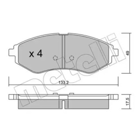 Колодки гальмівні (передні) Chevrolet Aveo/Kalos/Daewoo Kalos 03- (22-0508-0)