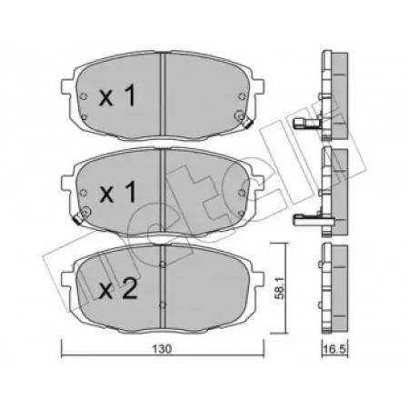 Колодки тормозные (передние) Hyundai i30 07-12/Kia Cee'd 06-/Carens 02-/Cerato 09-/Soul 14- (22-0513-0)