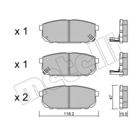 Колодки тормозные (задние) Kia Sorento I 02- (22-0516-0)