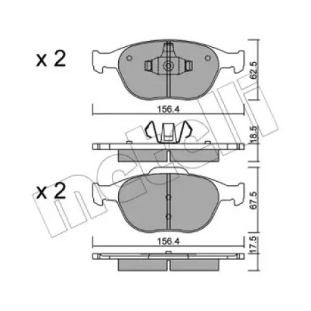 Колодки тормозные (передние) Ford Connect 02-13/Fiesta/Puma 95-03/Focus 02-04/Ka 01-08 (22-0533-0)