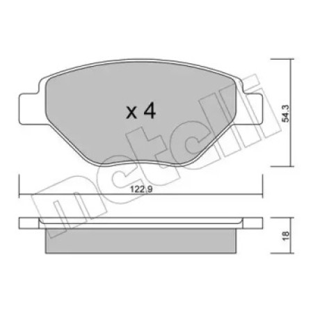 Колодки гальмівні (передні) Renault Megane II 03- (22-0543-0)