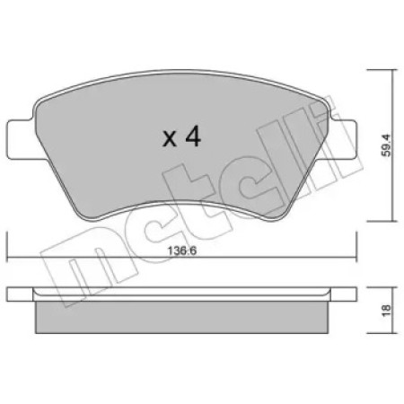 Колодки тормозные (передние) Renault Kangoo 01-/Megane II 02-/Scenic II/III/Grand Scenic II 03- (22-0544-0)