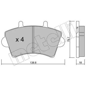 Колодки тормозные (передние) Renault Master II/Opel Movano 98-/Nissan Interstar 02- R16' (22-0545-0)