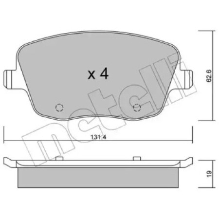 Колодки тормозные (передние) Seat Cordoba/Ibiza IV/VW Polo/Skoda Fabia 99-15/Roomster 06-15 (22-0547-0)