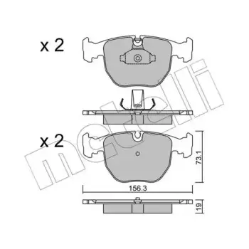 Колодки тормозные (передние) BMW 5 (E39) 96-04/7 (E38) 94-01/X3 (E83) 06-11/X5 (E53) 00-06 (22-0559-0)