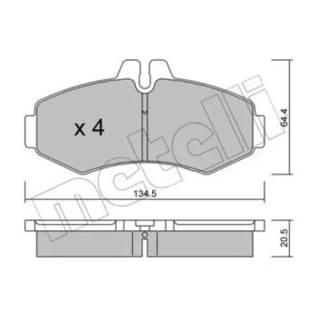 Колодки тормозные (передние) MB Vito (W638) 96-03 (22-0573-0)