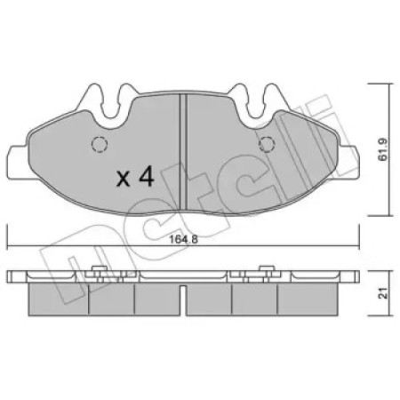 Колодки тормозные (передние) MB Vito/Viano (W639) 03- (22-0575-0)