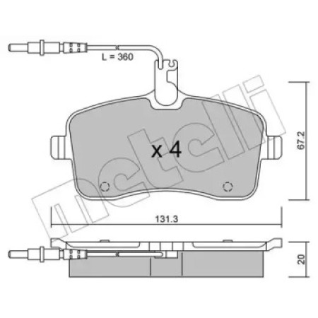 Колодки тормозные (передние) Peugeot 407 04- (+датчики) (22-0600-0)