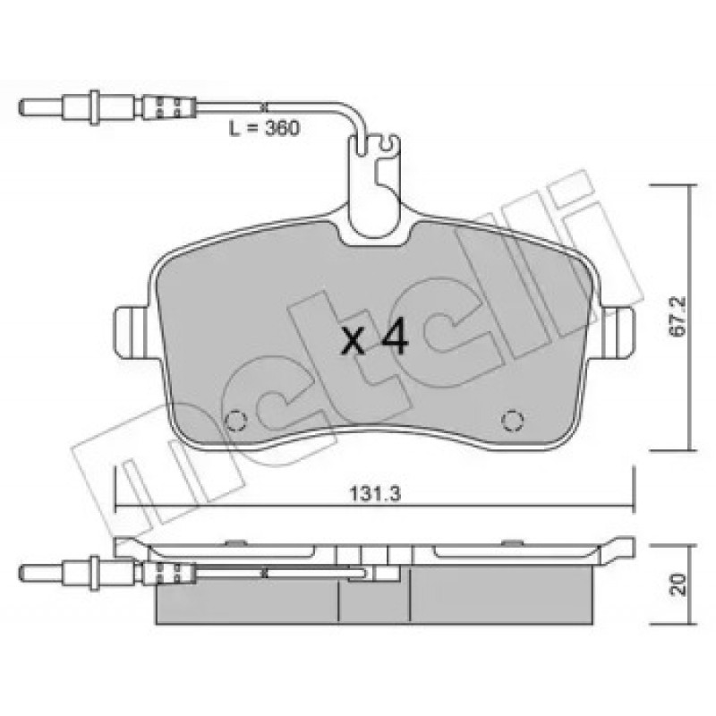 Колодки тормозные (передние) Peugeot 407 04- (+датчики) (22-0600-0)