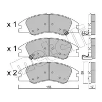 Колодки тормозные (передние) Kia Cerato 04- (22-0630-0)